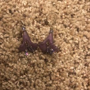 SOLD ❌ Purple flower earrings